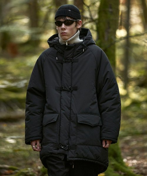 Fluke Dual-Layer Clip Long Parka - Black