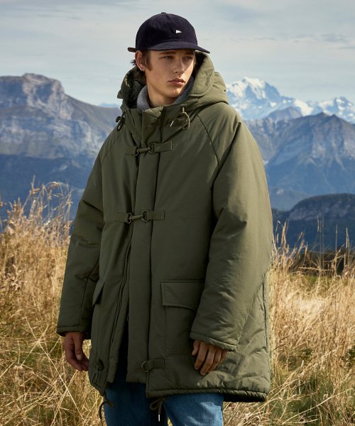 Fluke Dual-Layer Clip Long Parka - Khaki