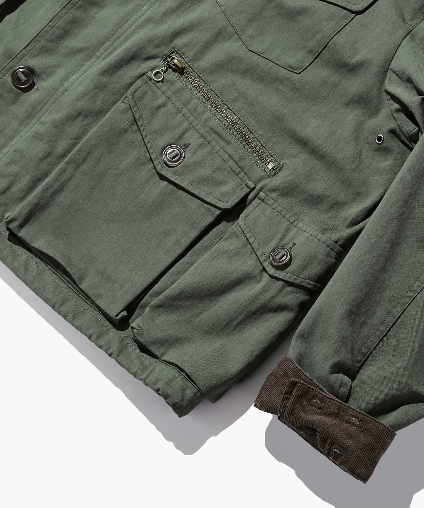 Outstanding & Co. Corduroy Collar Fishing Jacket - Olive