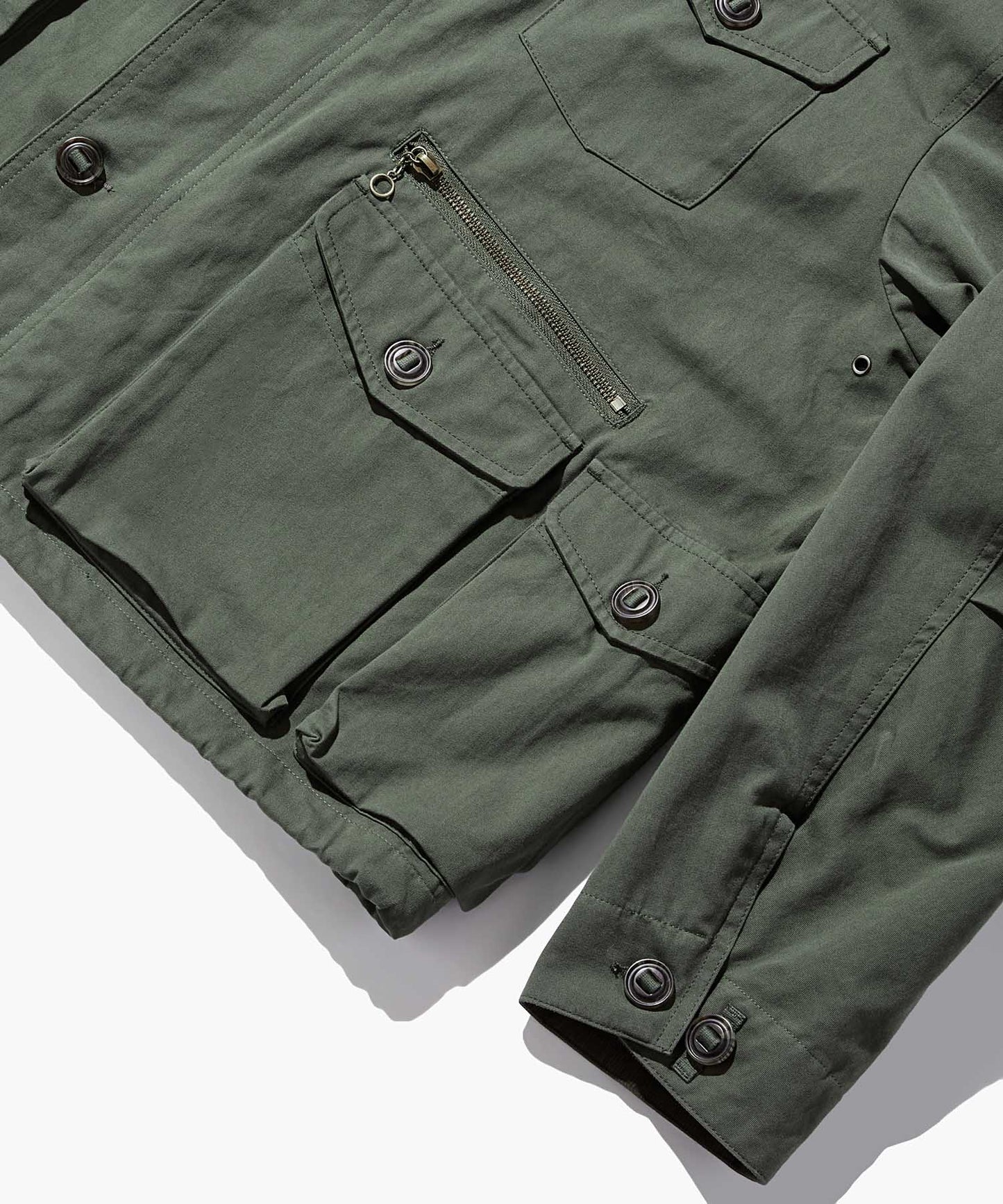 Outstanding & Co. Corduroy Collar Fishing Jacket - Olive