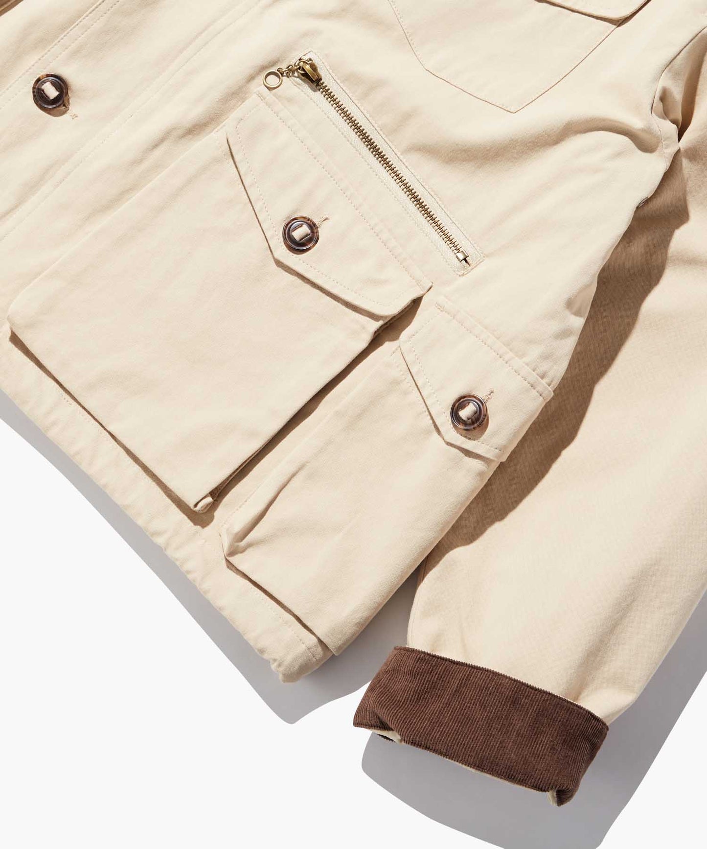 Outstanding & Co. Corduroy Collar Fishing Jacket - Beige