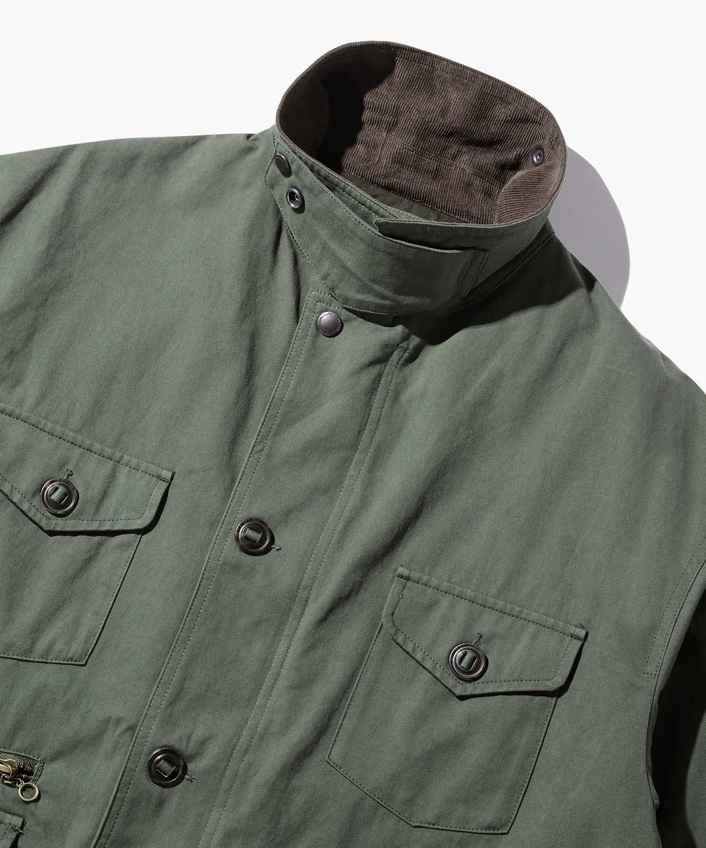 Outstanding & Co. Corduroy Collar Fishing Jacket - Olive