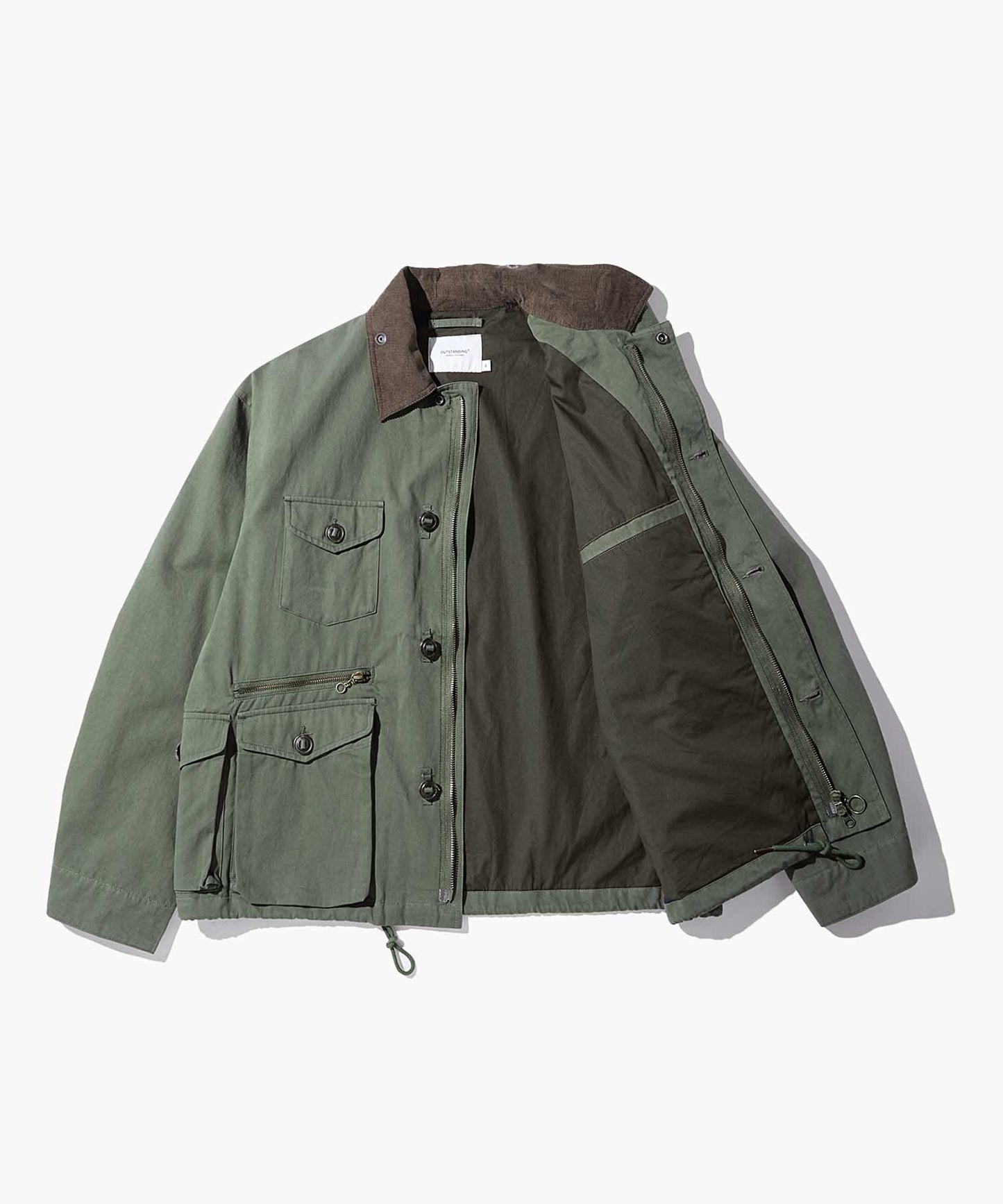 Outstanding & Co. Corduroy Collar Fishing Jacket - Olive