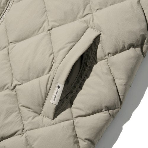 Snow Peak Diamond Stitched Quilted Jacket - Beige