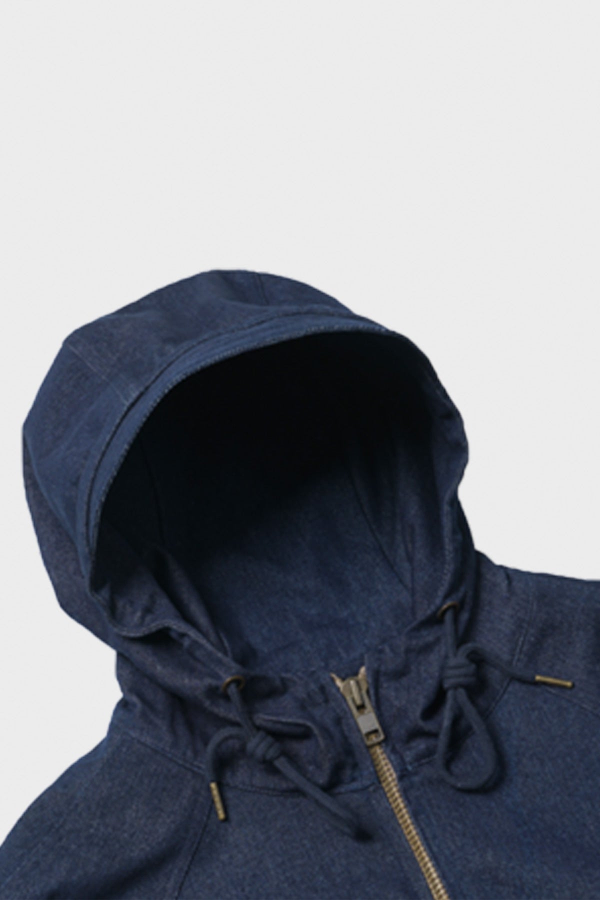 FrizmWorks Washed Denim Hooded Parka - Indigo